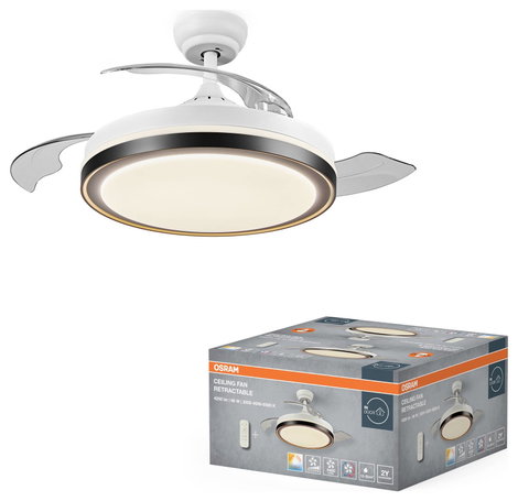 OSRAM HOMELIGHTING Ceiling Fan Retractable 1070 66W White Mennyezeti ventilátor 66 W 2. kép