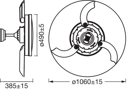 OSRAM HOMELIGHTING Ceiling Fan Retractable 1070 66W White Mennyezeti ventilátor 66 W 4. kép