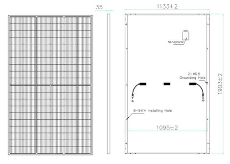 Sygonix Monokristályos napelem modul 450 W 34.83 V 4. kép