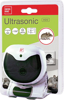 Swissinno Mini Ultraschall Indoor Rágcsálóriasztó Funkcióelv Elriasztás Hatótáv 15 m² 1 db