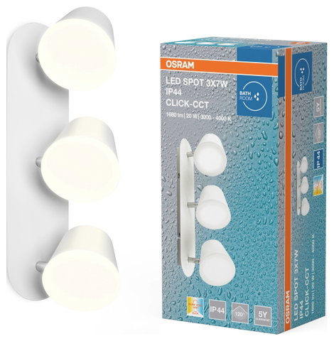 OSRAM HOMELIGHTING LED Spot 3 x 7W IP44 Click-CCT 4099854455087 LED-es kültéri fali lámpa 2. kép
