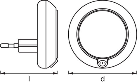 OSRAM HOMELIGHTING Lunetta Round White 4099854530616 LED-es éjszakai fény Melegfehér Fehér 4. kép