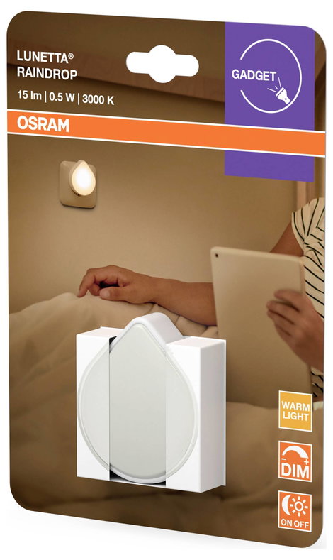 OSRAM HOMELIGHTING Lunetta Raindrop Dimmable White LED-es polc alá szerelhető lámpa mozgásjelzővel 3. kép