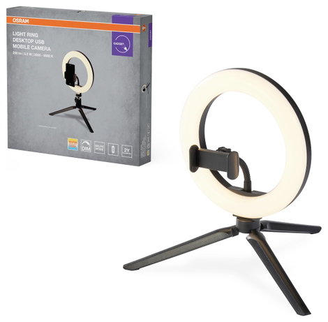 OSRAM HOMELIGHTING Linear LED Mobile Ring Desktop 4099854497612 LED-es gyűrű 5.50 W Fekete 2. kép