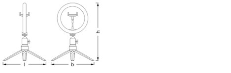OSRAM HOMELIGHTING Linear LED Mobile Ring Desktop 4099854497612 LED-es gyűrű 5.50 W Fekete 4. kép