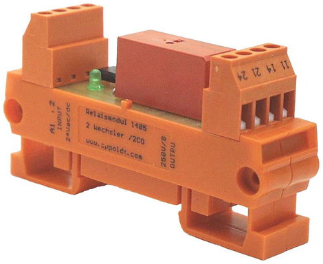 Appoldt RM-2W 24 V Csatoló relé Névleges feszültség: 24 V/DC Max. kapcsolási áram: 8 A 2 váltó 1 db