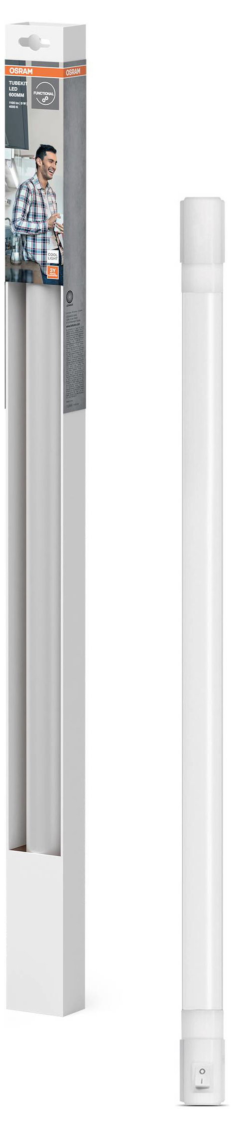 OSRAM TubeKIT LED 600mm 8.9W 4000K LEd-es világító léc 8.90 W Hidegfehér 2. kép