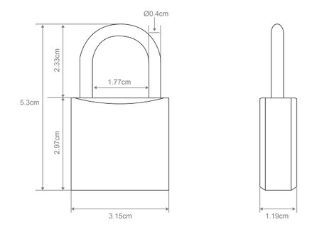 Sygonix SY-5044454 Függő lakat 32 mm Sárgaréz Kulcsos zár 4. kép