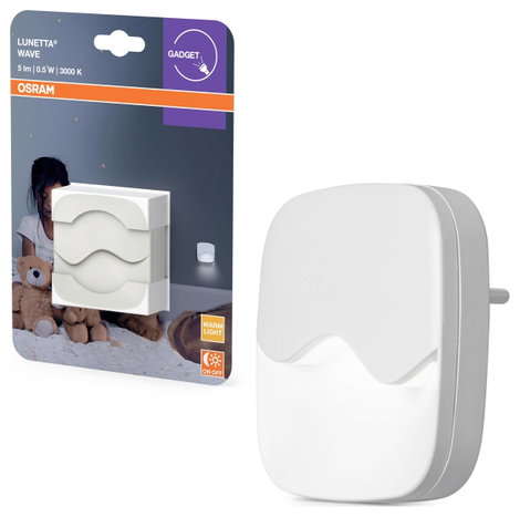 OSRAM HOMELIGHTING LUNETTA Wave White LED-es éjszakai fény alkonyérzékelővel 2. kép
