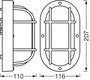 OSRAM HOMELIGHTING Bulkhead Essential Oval E27 White 4058075845565 Mennyezeti lámpa, Fali lámpa Fehé 3. bélyegkép