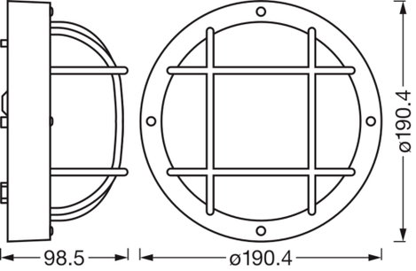 OSRAM HOMELIGHTING Bulkhead Essential Round E27 White 4058075845602 Mennyezeti lámpa, Fali lámpa Feh 3. kép