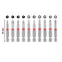 Einhell Bit Taschenbox 10tlg 118643 Bit készlet TORX, PH, PZ, Belső hatlap 2. bélyegkép