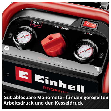 Einhell Professional 4020380 Akkus kompresszor SILENZZO 36/21 8 bar 2 henger 9. kép