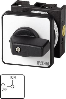 Be-ki kapcsoló 20 A 1 x 90 °, szürke/fekete, Eaton T0-1-102/E