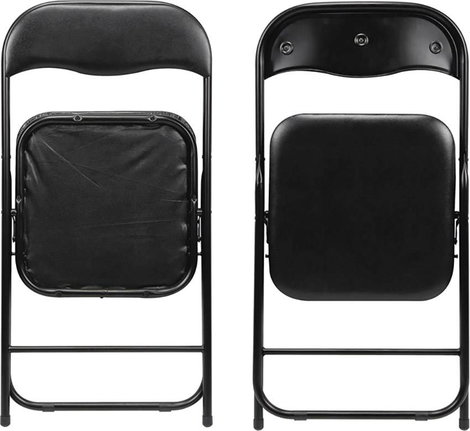 Perel folding chair padded kempingszék Fekete FP168B 2. kép