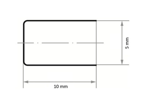 LUKAS-ERZETT A21020051150 Csiszolófej SKZYS hengeres alakú univerzális 5x10 mm speciális korund szem 2. kép