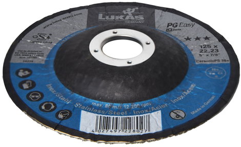 LUKAS-ERZETT A67651250360799 Csiszolókorong készlet Ø 125 mm Furat átmérő 22.23 mm 10 db 3. kép