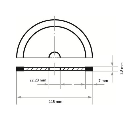 LUKAS-ERZETT A345211151107015 DiamantFC7 115x22,23x7 Gyémánt bevonatú vágótárcsa 1 db 4. kép