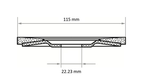 LUKAS-ERZETT A27441150401434 Legyezős csiszolókorong Ø 115 mm Furat átmérő 22.23 mm 10 db 2. kép