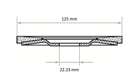 LUKAS-ERZETT A27441250401445 Legyezős csiszolókorong Ø 125 mm Furat átmérő 22.23 mm 10 db 4. kép