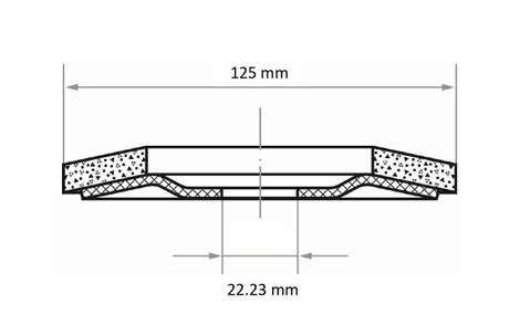 LUKAS-ERZETT A27181250401406 Legyezős csiszolókorong Ø 125 mm Furat átmérő 22.23 mm 10 db 4. kép