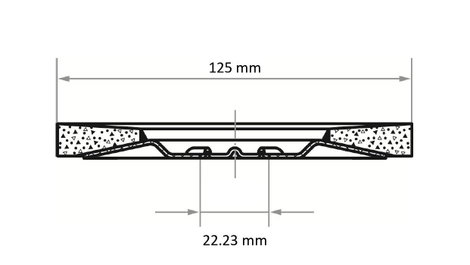 LUKAS-ERZETT A27201250400065A Legyezős csiszolókorong Ø 125 mm Furat átmérő 22.23 mm 10 db 4. kép