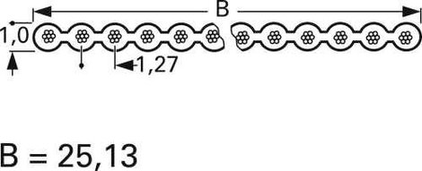Rautronic 94463 Szalagkábel Raszterméret: 1.27 mm 20 x 0.14 mm² Kék méteráru 2. kép