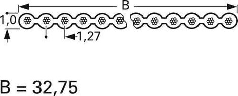 Rautronic 94464 Szalagkábel Raszterméret: 1.27 mm 26 x 0.14 mm² Kék méteráru 2. kép