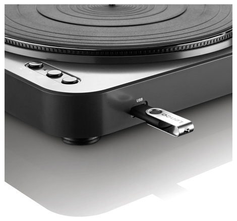 Lenco LBT-120BK - Plattenspieler mit direkter Codierung und Bluetooth® - Schwarz Lemezjátszó 5. kép