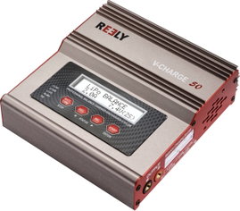 Reely V-Charge 50 Modell multifunkciós töltő 12 V, 230 V 7 A Lítiumion, LiFePO, LiPolimer, NiCd, NiM