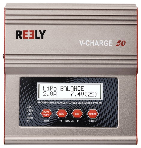 Reely V-Charge 50 Modell multifunkciós töltő 12 V, 230 V 7 A Lítiumion, LiFePO, LiPolimer, NiCd, NiM 3. kép