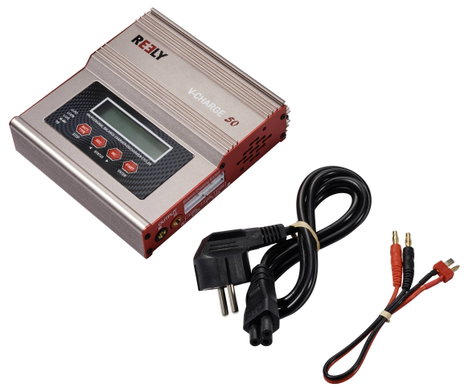 Reely V-Charge 50 Modell multifunkciós töltő 12 V, 230 V 7 A Lítiumion, LiFePO, LiPolimer, NiCd, NiM 6. kép
