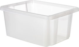 Curver 225358 Forgatható egymásba rakható tároló ESSENTIALS Drehstapelbox 20L, transparent Egymásra 