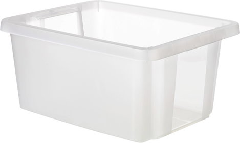 Curver 225358 Forgatható egymásba rakható tároló ESSENTIALS Drehstapelbox 20L, transparent Egymásra