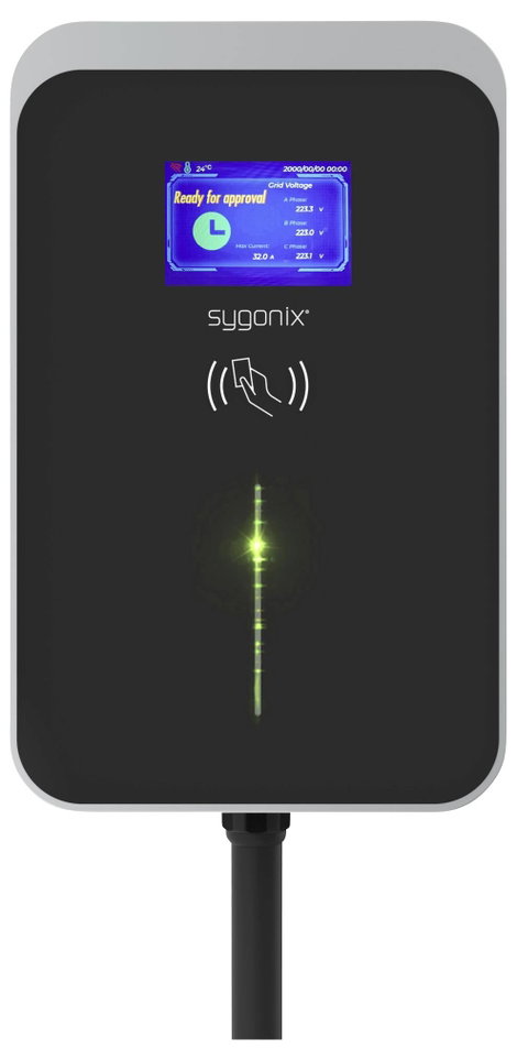 Sygonix Fali doboz 2. típus 3. üzemmód 32 A 22 kW app, WiFi, RFID 2. kép