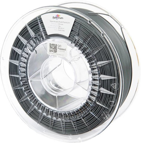 Spectrum Filaments 80045 PLA Premium 3D nyomtatószál PLA műanyag 1.75 mm 1000 g Sötétszürke, Sötétsz