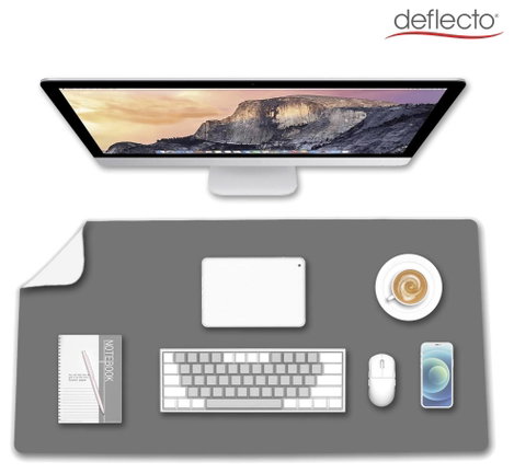 Deflecto DM8040GW Asztali alátét Szürke, Fehér (Sz x Ma) 800 mm x 400 mm 3. kép