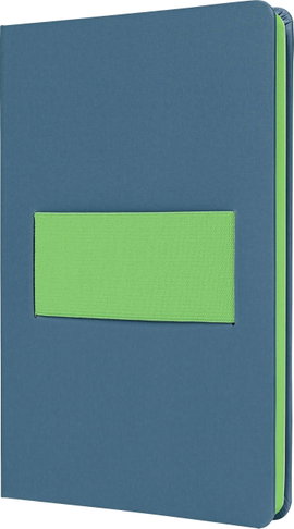 Sigel LS204 Jegyzettömb Linescape Hardcover DIN A5 kockás Középkék, Neonzöld Lapok száma: 88