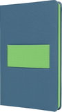 Sigel LS204 Jegyzettömb Linescape Hardcover DIN A5 kockás Középkék, Neonzöld Lapok száma: 88 bélyegkép