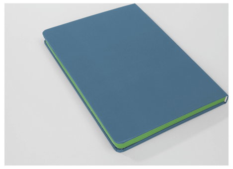Sigel LS204 Jegyzettömb Linescape Hardcover DIN A5 kockás Középkék, Neonzöld Lapok száma: 88 7. kép