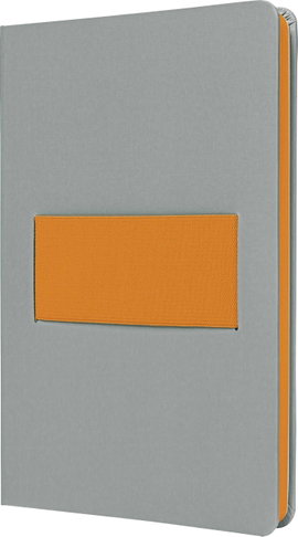 Sigel LS200 Jegyzettömb Linescape Hardcover DIN A5 kockás Világosszürke, Neon narancs Lapok száma: 8