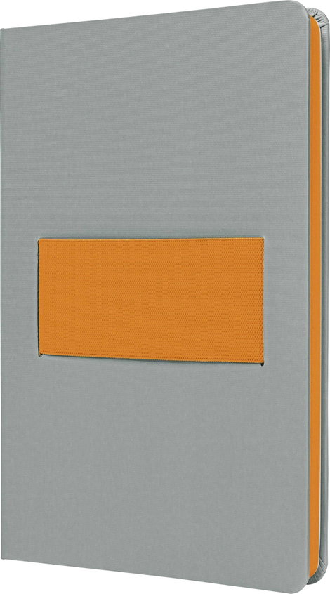 Sigel LS200 Jegyzettömb Linescape Hardcover DIN A5 kockás Világosszürke, Neon narancs Lapok száma: 8
