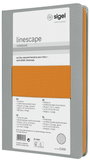 Sigel LS200 Jegyzettömb Linescape Hardcover DIN A5 kockás Világosszürke, Neon narancs Lapok száma: 8 2. bélyegkép