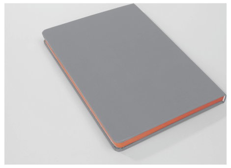 Sigel LS200 Jegyzettömb Linescape Hardcover DIN A5 kockás Világosszürke, Neon narancs Lapok száma: 8 5. kép