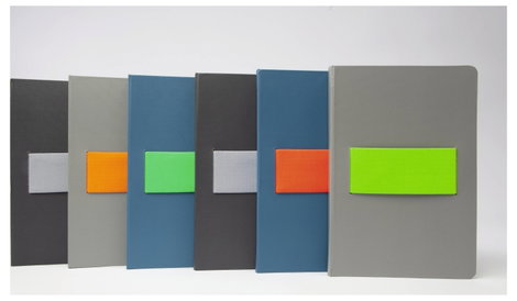 Sigel LS200 Jegyzettömb Linescape Hardcover DIN A5 kockás Világosszürke, Neon narancs Lapok száma: 8 8. kép