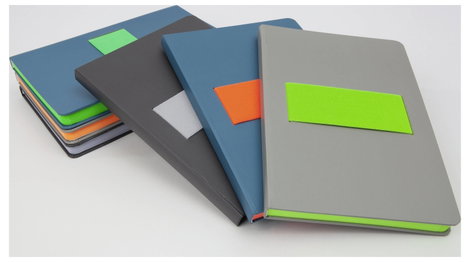 Sigel LS200 Jegyzettömb Linescape Hardcover DIN A5 kockás Világosszürke, Neon narancs Lapok száma: 8 9. kép