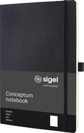 Sigel CO338 Jegyzettömb Conceptum Softcover DIN A4 üres Fekete Lapok száma: 97