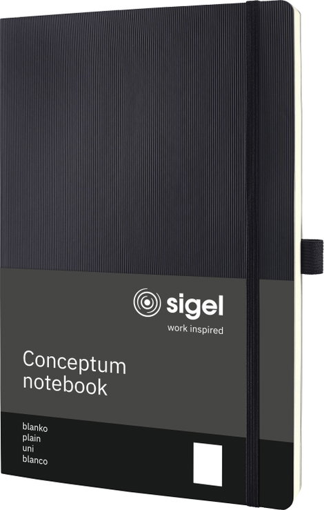 Sigel CO338 Jegyzettömb Conceptum Softcover DIN A4 üres Fekete Lapok száma: 97