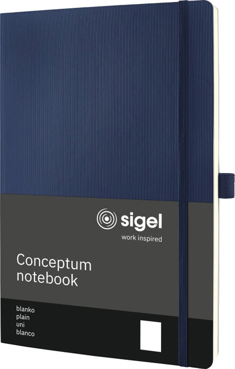 Sigel CO340 Jegyzettömb Conceptum Softcover DIN A4 üres Sötétkék Lapok száma: 97