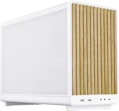 Lian Li Lian Li DAN Cases A3-mATX Wood Edition PC-Gehäuse, Micro-ATX - Buche, weiß Mikro torony Ház,